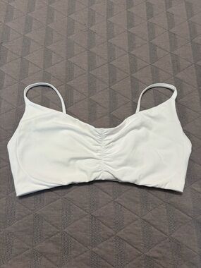 Buffbunny Buttercup White Ruched Bralette